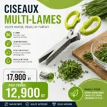 Ciseaux à Herbes de 5 Lames en Acier Inoxydable