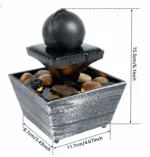 Fontaine d’Intérieur Relaxante avec LED et Galets Naturels – Image 3