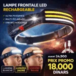Lampe Frontale LED – 3 Modes d’Éclairage + Détecteur de Mouvement