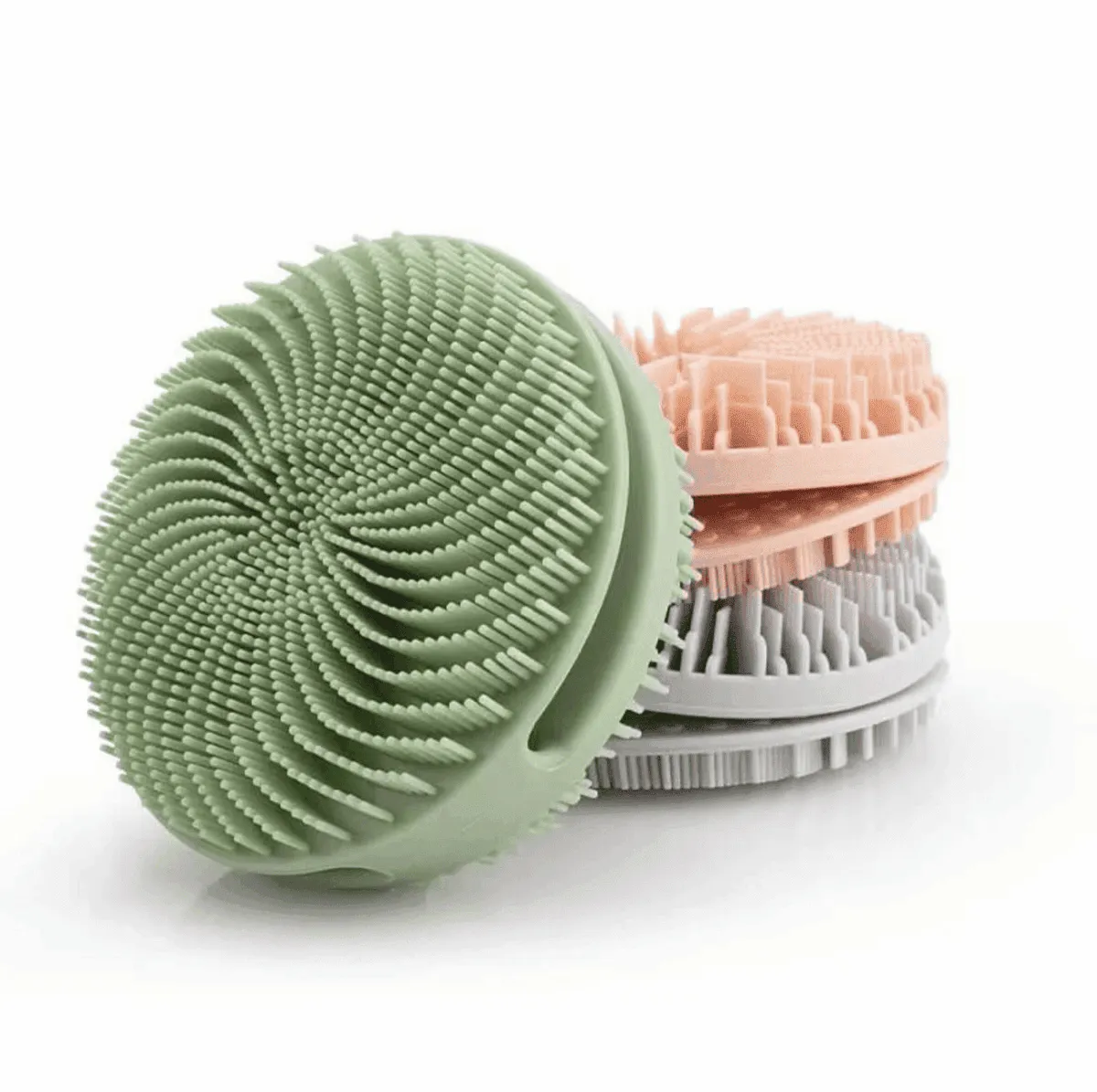 Éponge de Douche 2 en 1 en Silicone – Double Face Exfoliante et Douce – Image 3