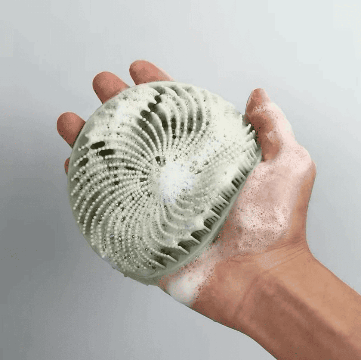 Éponge de Douche 2 en 1 en Silicone – Double Face Exfoliante et Douce – Image 2