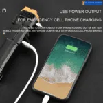 Lampe Torche Multifonction – Brise-Vitre + Coupe-Sangle + Power Bank + Mode SOS – Image 2