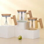 Tasse Auto-Remuante Élégante en Verre – 400 ml – Image 2