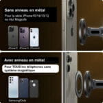 Support Magnétique Téléphone Voiture – MagSafe Ring 360° – Image 3