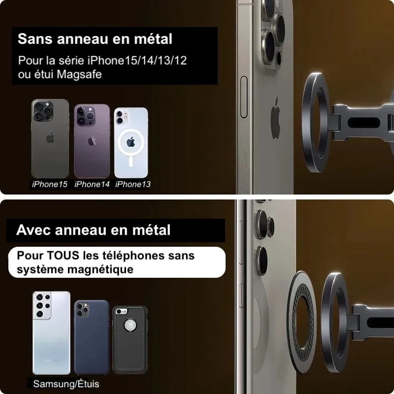 Support Magnétique Téléphone Voiture – MagSafe Ring 360° – Image 3