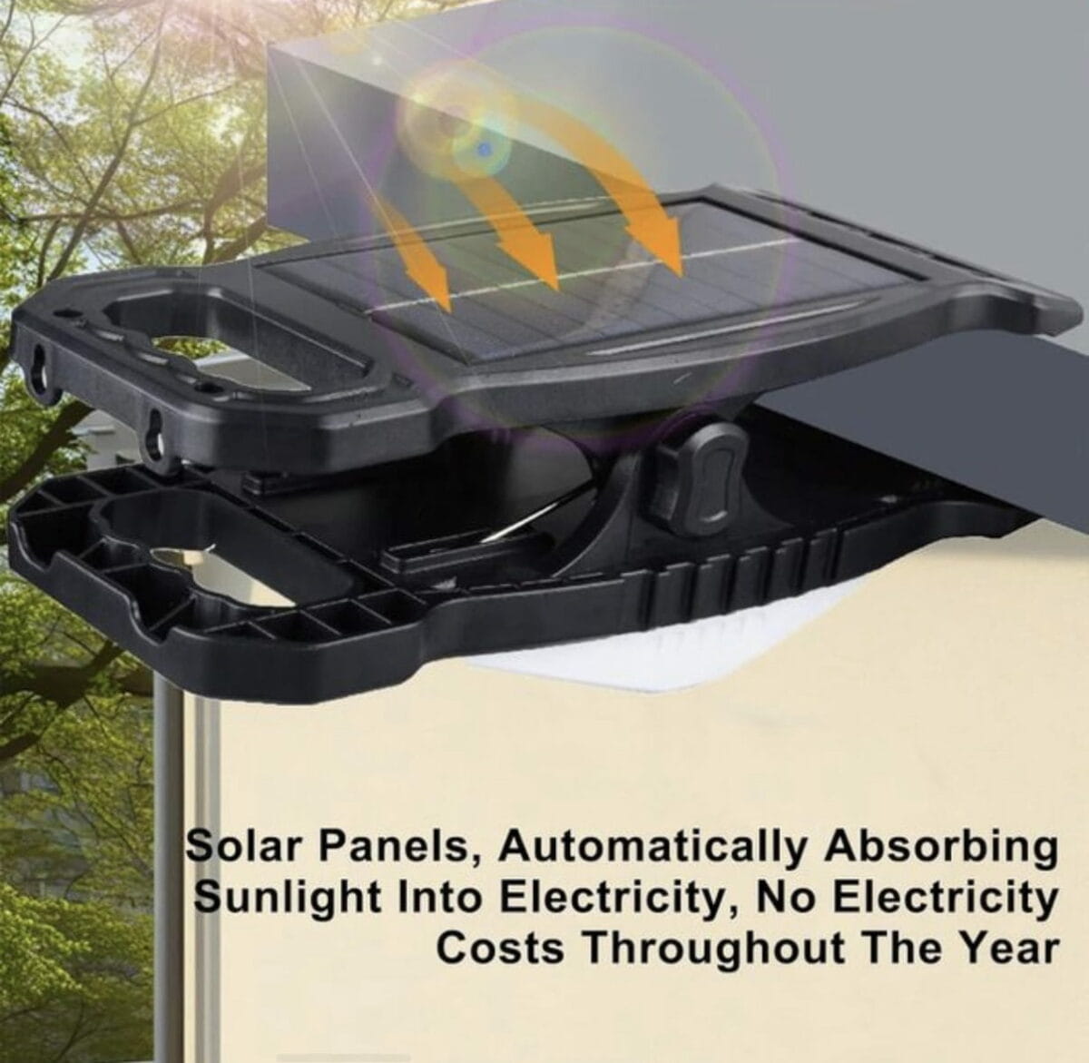 Lampe Solaire à Pince avec Détecteur de Mouvement – LED Extérieure Portable – Image 2