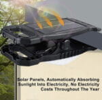 Lampe Solaire à Pince avec Détecteur de Mouvement – LED Extérieure Portable – Image 2