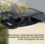 Lampe Solaire à Pince avec Détecteur de Mouvement – LED Extérieure Portable – Image 3