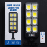 Lampe Solaire Extérieure 200 LED COB – Étanche IP65 avec Détecteur de Mouvement