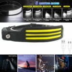 Lampe Frontale LED – 3 Modes d’Éclairage + Détecteur de Mouvement – Image 4