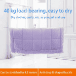 Sèche-linge Rétractable en Acier Inoxydable – Corde 4.2 m – Image 6