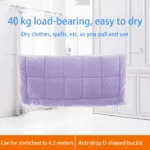 Sèche-linge Rétractable en Acier Inoxydable – Corde 4.2 m – Image 6