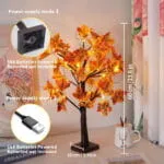 Lampe Arbre Feuilles d’Érable 24 LED – Lumière Féérique & Décoration Romantique – Image 4