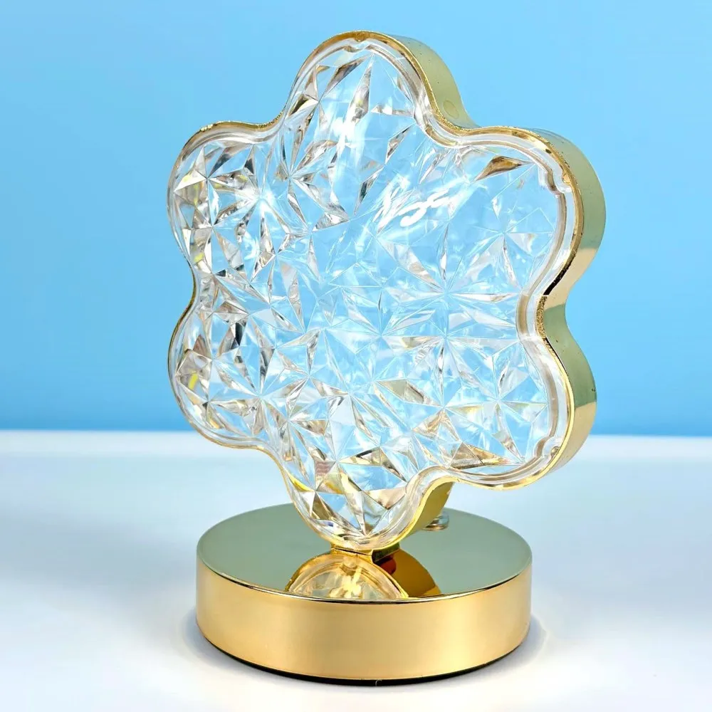 Lampe de Table Décorative Rechargeable – Forme Fleur – Image 3