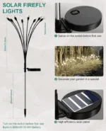 Lampes de Jardin Solaires à LED – Lumière Blanche Chaude – Image 5