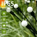 Lampes de Jardin Solaires à LED – Lumière Blanche Chaude – Image 4