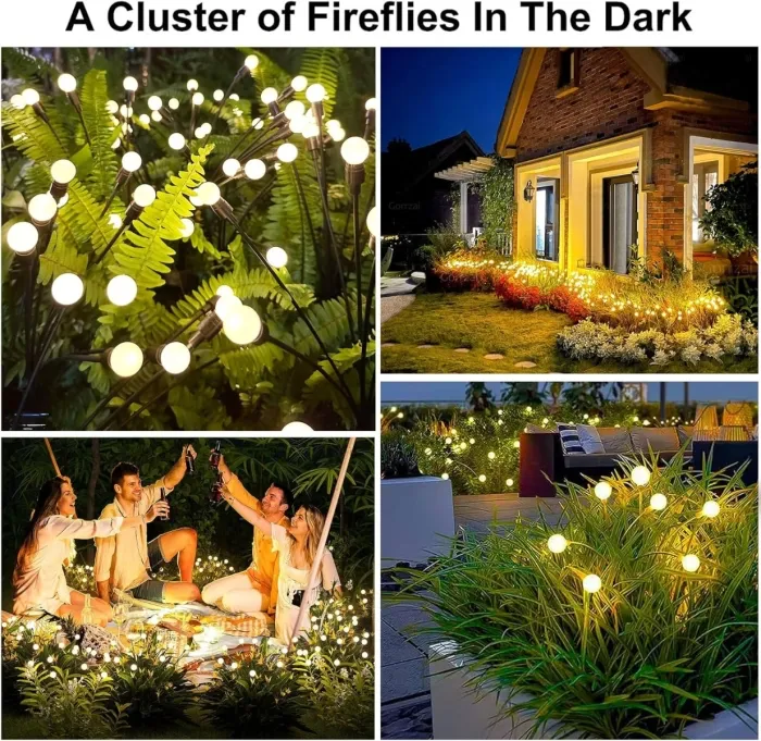 Lampes de Jardin Solaires à LED – Lumière Blanche Chaude – Image 7