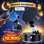 Support Téléphone Magnétique à Ventouse 360° – Fixation Puissante pour Voiture