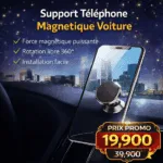 Support Voiture Magnétique – Rotation 360° – Compatible iPhone & Android