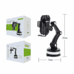 Support Voiture Smartphone 360° – Fixation Tableau de Bord – Noir