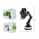 Support Voiture Smartphone 360° – Fixation Tableau de Bord – Noir