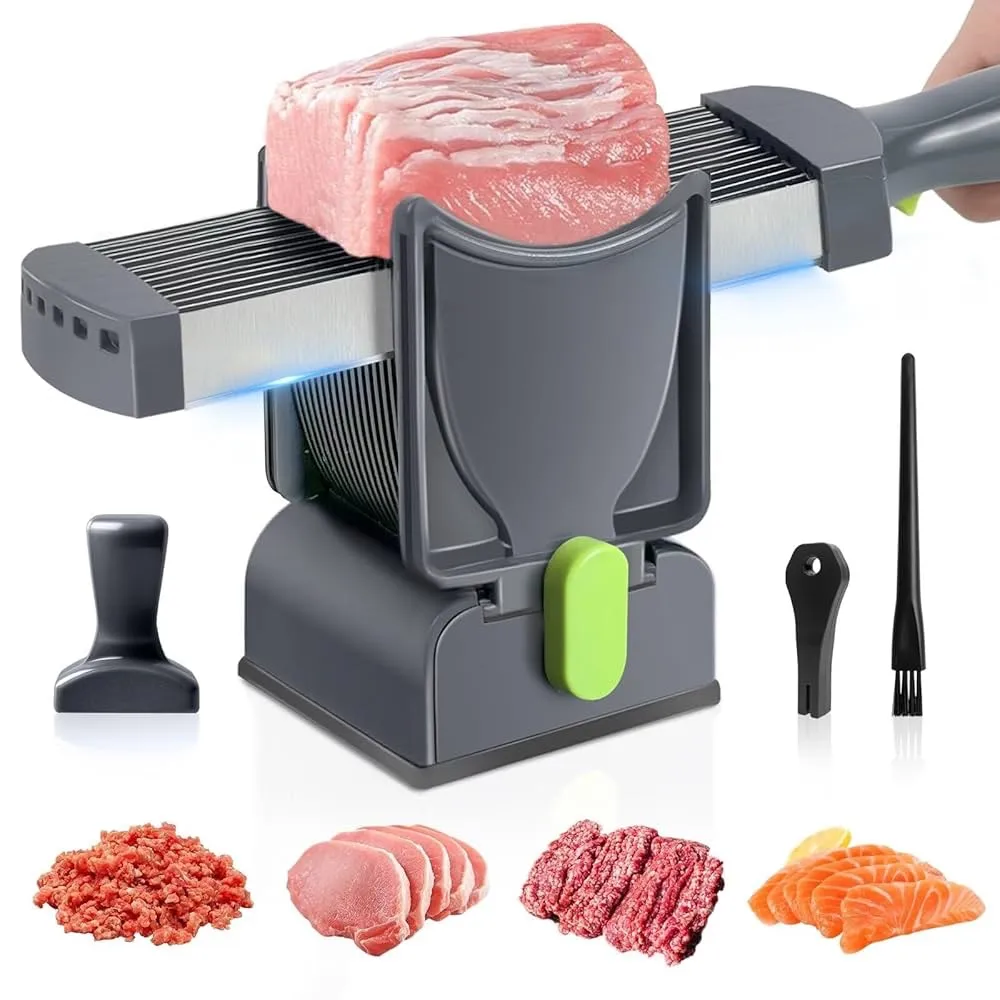 Coupe-Viande Manuel – Fresh Meat Slicer Épaisseur Réglable 2–4 mm – Image 2