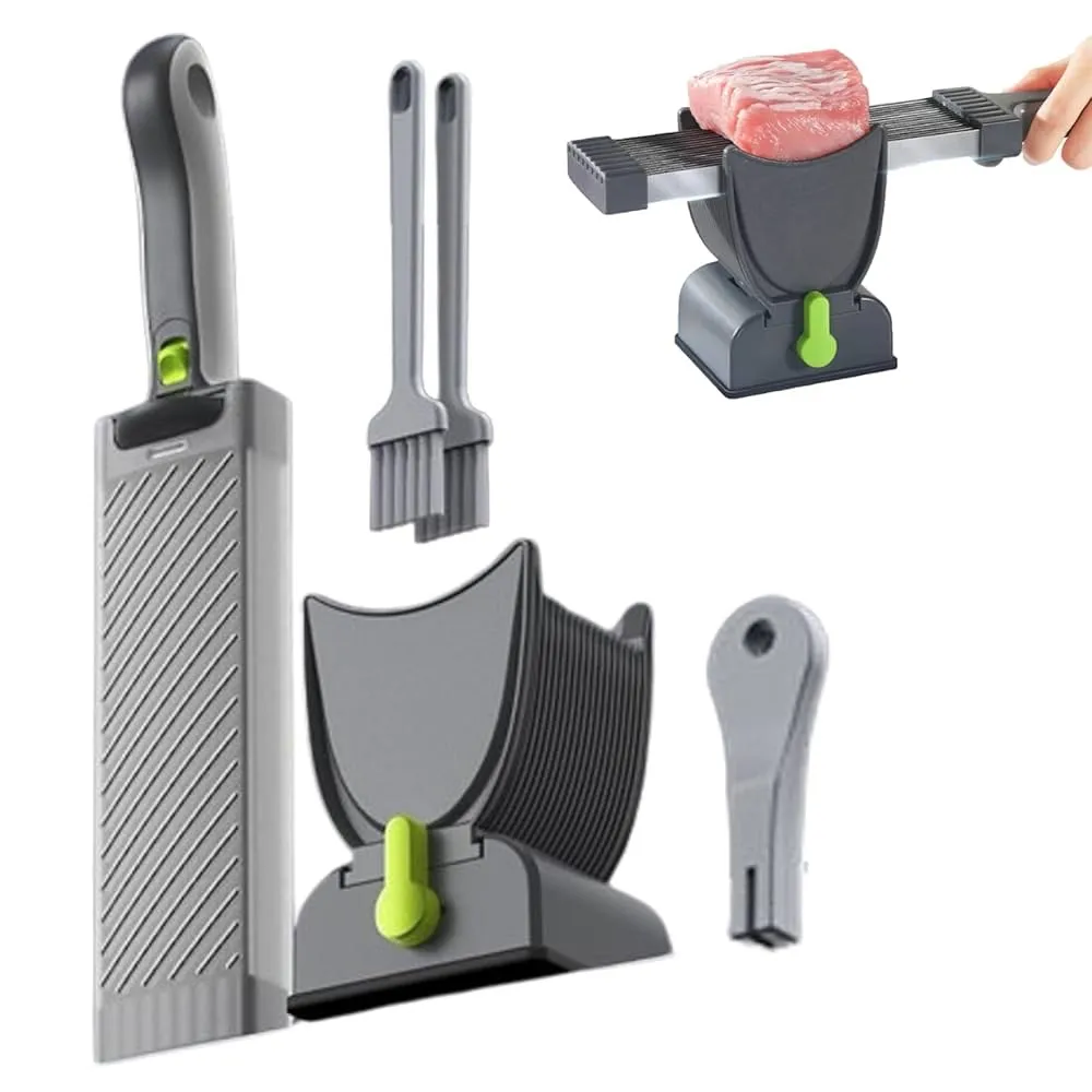 Coupe-Viande Manuel – Fresh Meat Slicer Épaisseur Réglable 2–4 mm – Image 2