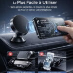 Support Voiture Magnétique – Rotation 360° – Compatible iPhone & Android