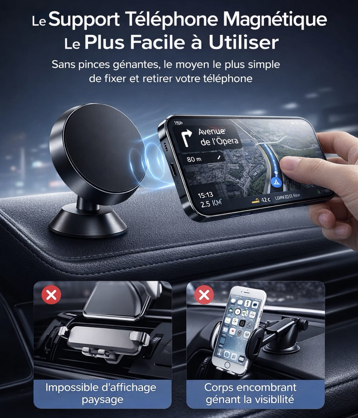 screenshot-111 Support Voiture Magnétique – Rotation 360° – Compatible iPhone & Android – Image 1