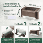 Pack de 4 Lampes LED Solaires Murales – Escaliers, Murs, Jardin & Allées – Image 2