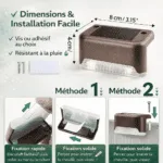 Pack de 4 Lampes LED Solaires Murales – Escaliers, Murs, Jardin & Allées – Image 3