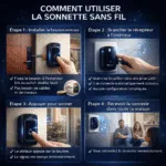 Sonnette Sans Fil Moderne – Installation Facile, Longue Portée & Plusieurs Mélodies – Image 4