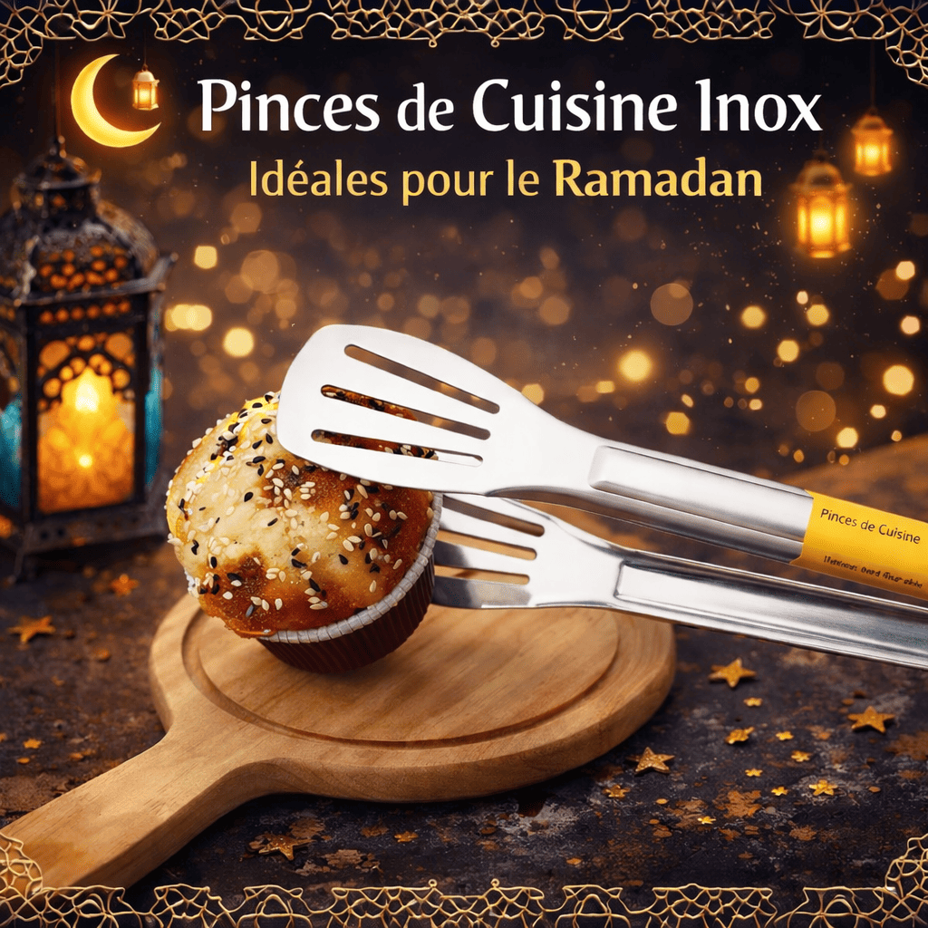 68f3039e-6ada-427b-91e7-ed475d513d12 Pinces de Cuisine Inox – Idéales pour le Ramadan | Pratique, Résistante et Alimentaire – Image 1