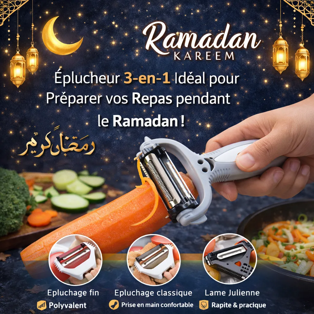 Éplucheur de Légumes Inox Professionnel | Ergonomique, Rapide et Durable – Image 2