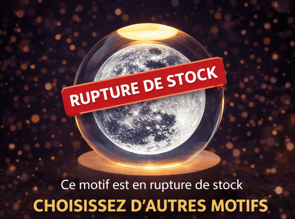Lampe Cristal 3D Cosmos LED – Lampe Décorative Moderne – Image 6