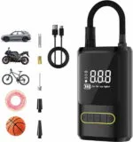 Mini Compresseur d’Air Portable Numérique – Gonfleur de Pneus Électrique avec Écran LCD et Lampe LED – Image 2