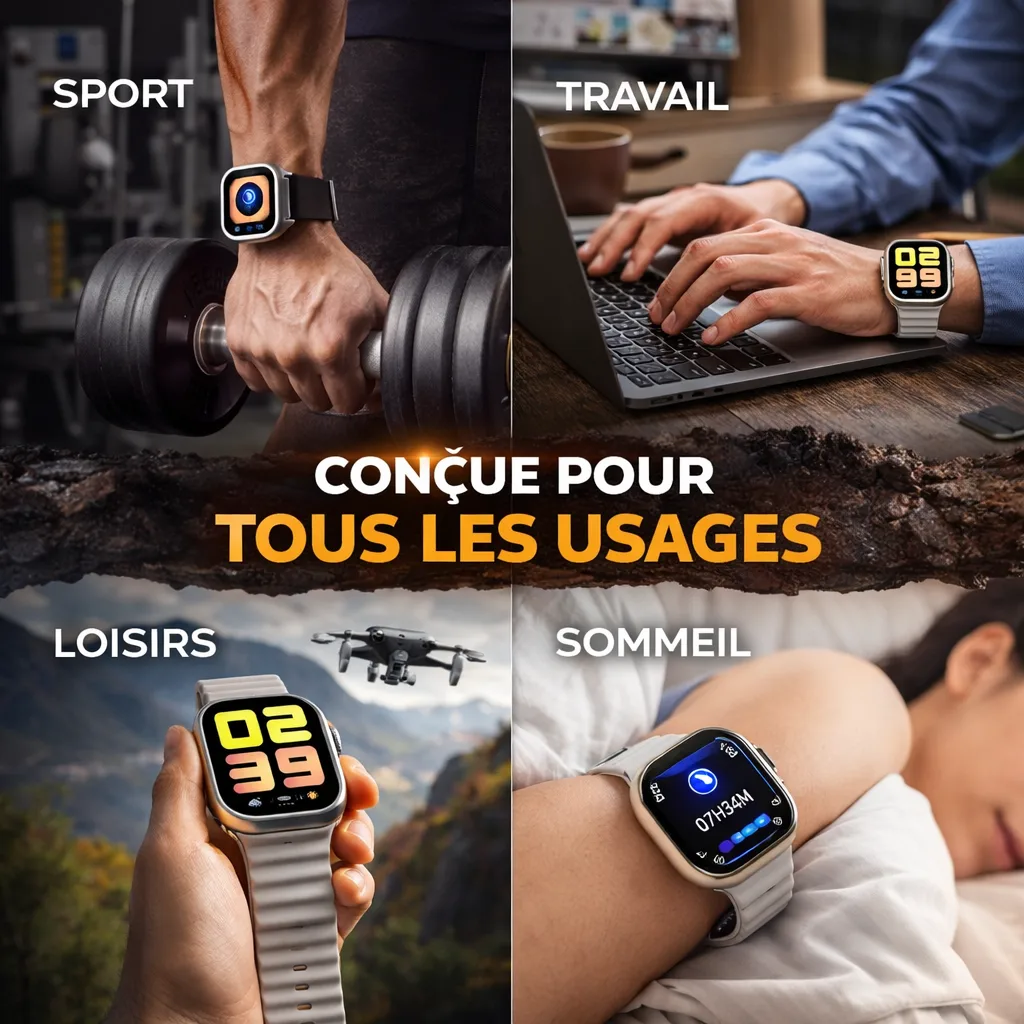 Montre Connectée T900 Ultra Écran 2.09” Smartwatch Sport Bluetooth Android iOS – Image 3