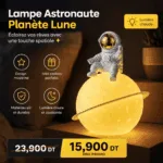 Lampe Astronaute Lune LED – Veilleuse Moderne & Cadeau Original Tunisie