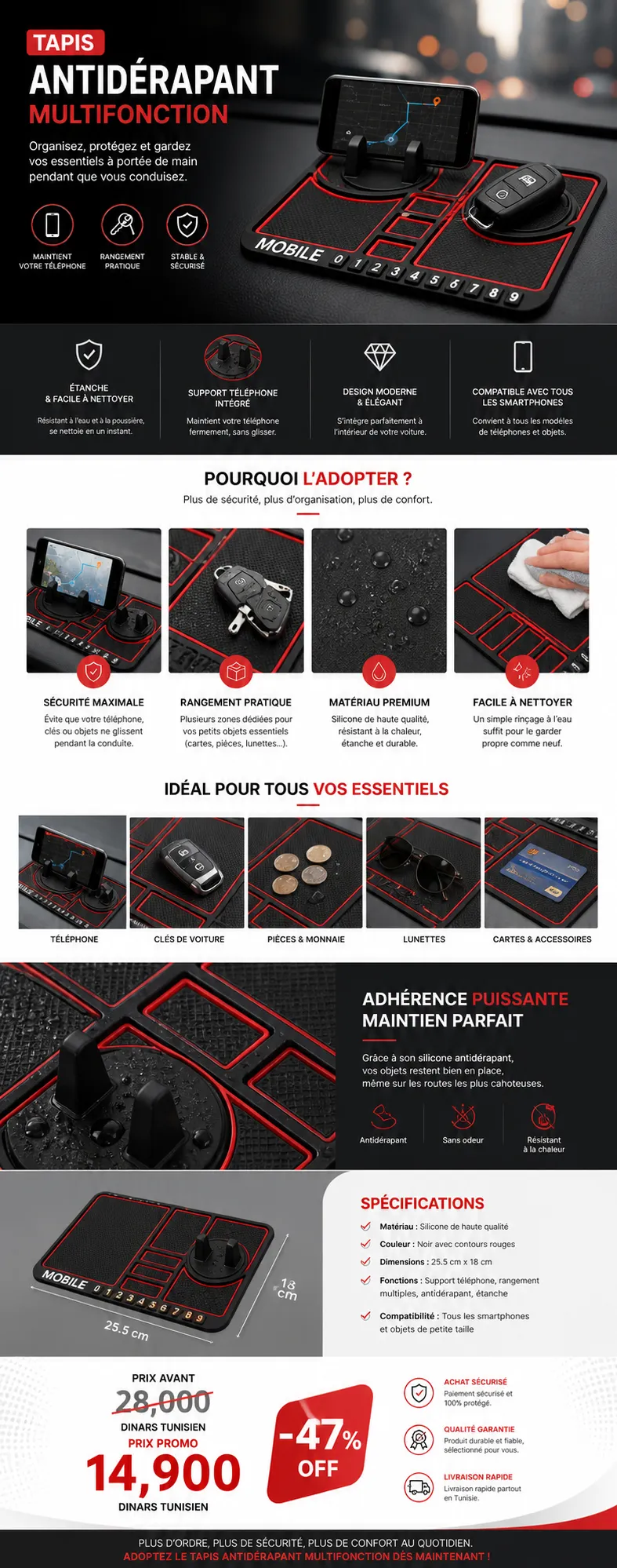 Tapis Antidérapant Multifonction