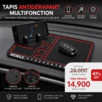 Tapis Antidérapant Multifonction pour Voiture avec Support Téléphone