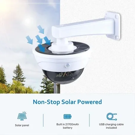 Caméra Factice Solaire LED Extérieure – Simulateur de Surveillance Étanche IP66 – Image 3