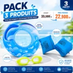 Pack Piscine 3 en 1 Bouée Brassards Lunettes | MAXshop