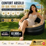 Fauteuil Gonflable Premium 75 cm | Confort Maison, Jardin & Plage | MAXshop Tunisie