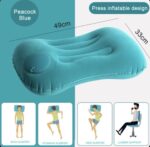 Oreiller Gonflable de Voyage Ergonomique – Coussin Cervical Portable pour Avion, Voiture et Camping