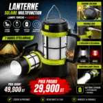 Lanterne Solaire Rechargeable 3-en-1 | Lampe LED, Torche & Power Bank USB – Image 2
