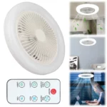 Ventilateur Plafonnier LED Intelligent E27 avec Télécommande | 3 Vitesses & 3 Modes d'Éclairage – Image 2