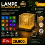 Lampe Effet Eau Dynamique LED USB avec Télécommande – 16 Couleurs RGB | Veilleuse Décorative Moderne