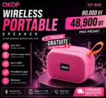 Enceinte Bluetooth Portable OKOP KP-800 – Son 360° & Basses Puissantes