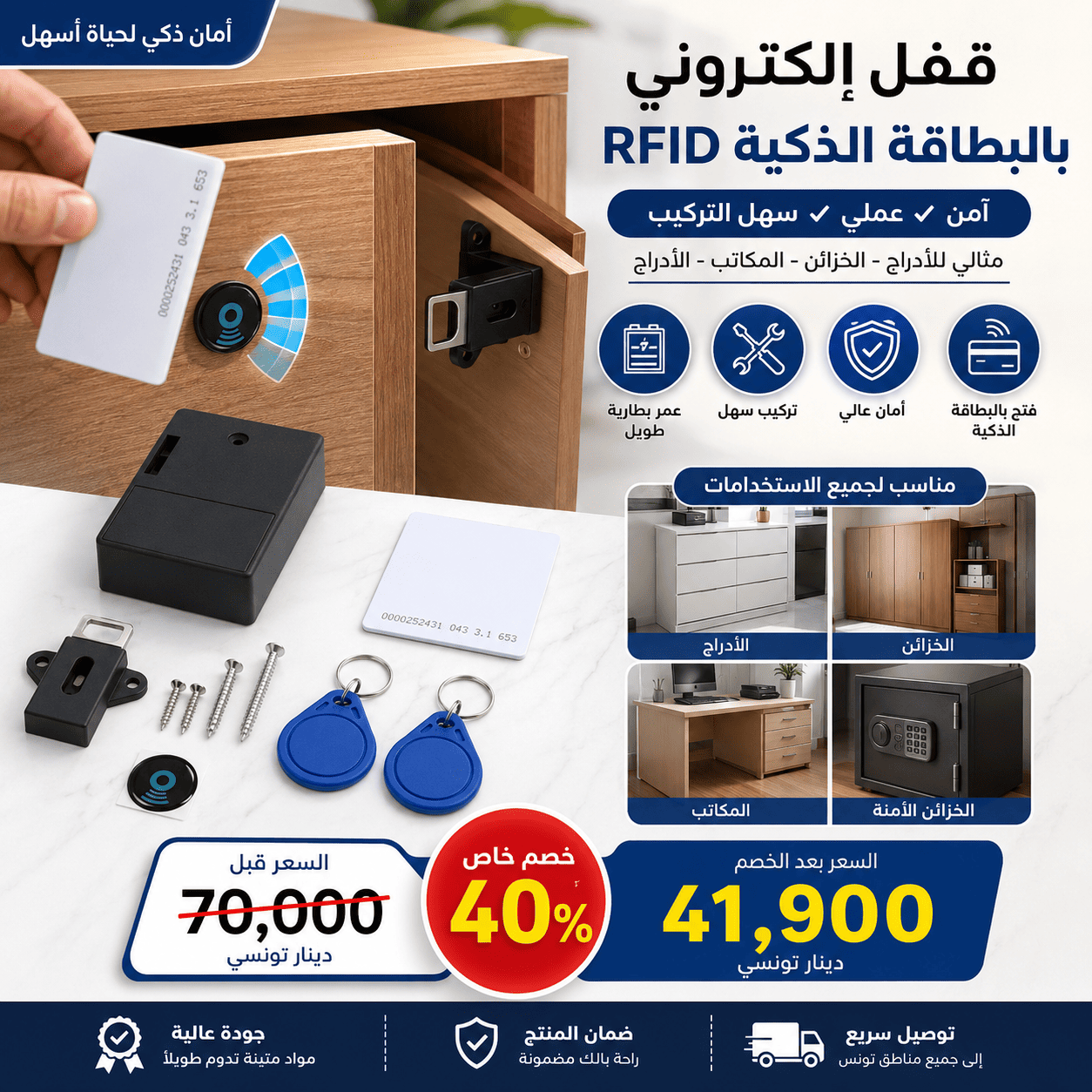 D2E0B239-3D8E-4E33-A2DE-461FE1E17E6F Serrure Électronique RFID pour Tiroir & Armoire – Image 1