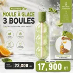 Moule à Glace 3 Boules Réutilisable – Glaçons Sphériques pour Boissons